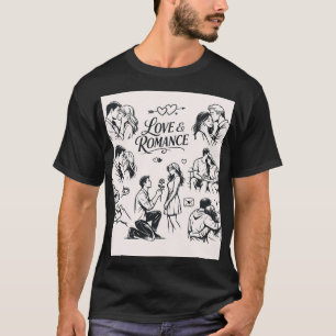Pure Liefde: Minimalistische Koppel Omlijning T-shirt