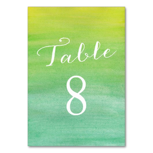 Pure Liefde Tafelnummer Kaarten / Limoen Emerald (Voorkant)