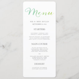 Pure Liefde Waterverf Bruiloft Menu / Limoen Emera