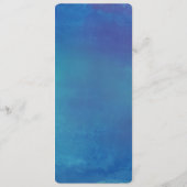 Pure Liefde Waterverf Bruiloft Menu / Ocean Blue (Achterkant)