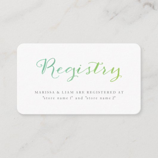 Pure Liefde Waterverf Registry Kaarten / Limoen Em (Voorkant)