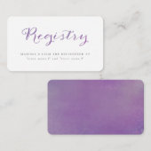 Pure Liefde Waterverf Registry Kaarten / Violet (Voorkant / Achterkant)