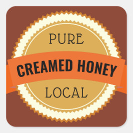 Pure Local Creamed Honey Jar Ronde Sticker