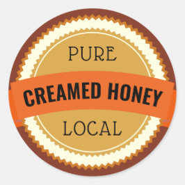 Pure Local Creamed Honey Jar Ronde Sticker