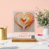 Pure Love beroemd gemaakt door Mom and I, QR CODE Acryl Bord (Huwelijk)