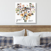 Pure Love Heart 36 Photo Collage Small Square Canvas Afdruk (Insitu (Slaapkamer))
