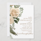 Pure Love Roos Wedding Invitation Sjabloon Kaart (Voorkant)