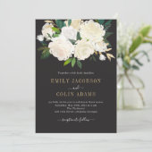 Pure Love Waterverf Floral Wedding Invitation PLC Bedankkaart (Staand voorkant)