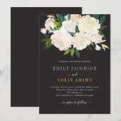 Pure Love Waterverf Floral Wedding Invitation PLC Bedankkaart (Voorkant / Achterkant)