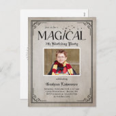 Pure Magic Birthday Halloween Uitnodiging Briefkaa (Voorkant / Achterkant)