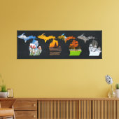 Pure Michigan Four Seasons Canvas Afdruk (Insitu (Woonkamer))