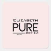 Pure Michigan gepersonaliseerde Sticker (Voorkant)