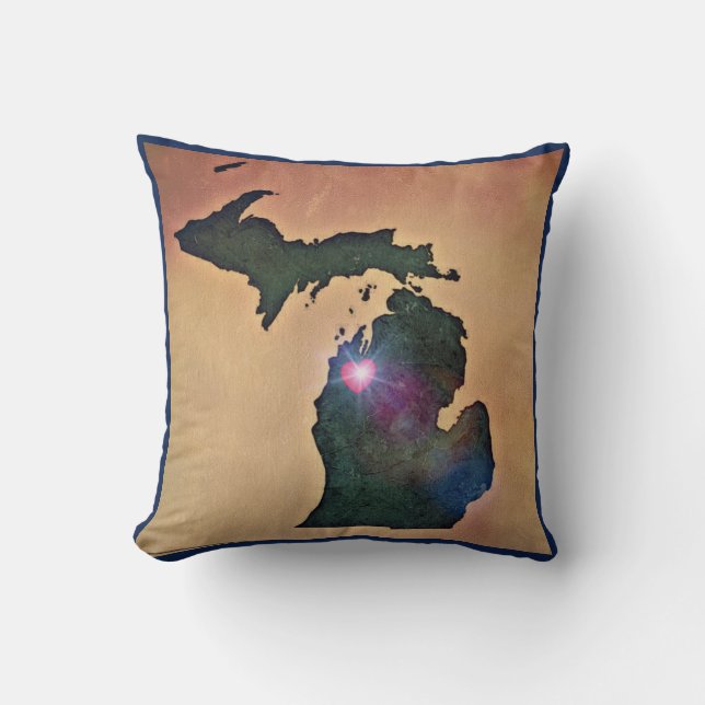 Pure Michigan pillow - Traverse City love Kussen (Voorkant)