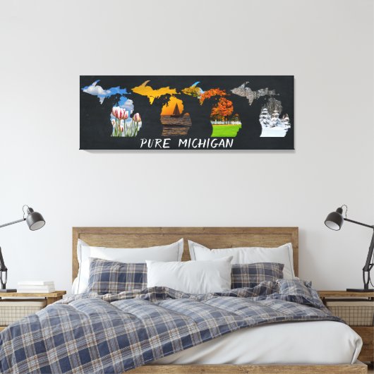 Pure Michigan Seasons Artwork Canvas Print (Insitu (Slaapkamer))