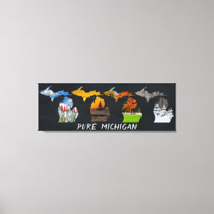 Pure Michigan Seasons Artwork Canvas Print