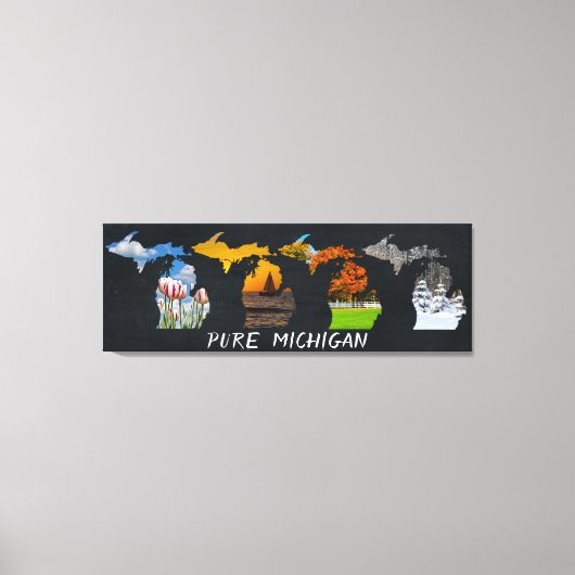 Pure Michigan Seasons Artwork Canvas Print (Voorkant)