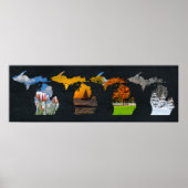 Pure Michigan Seasons Artwork Poster (Voorkant)