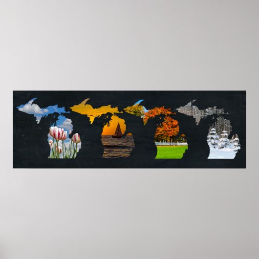 Pure Michigan Seasons Artwork Poster (Voorkant)