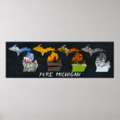 Pure Michigan Seasons Artwork Poster (Voorkant)