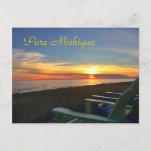 Pure Michigan Sunset Beach Briefkaart