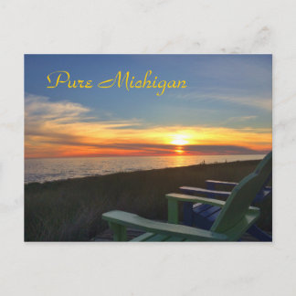 Pure Michigan Sunset Beach Briefkaart