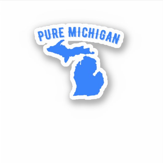 Pure Michigan Vacation Water Lake Fun Gift Idee Sticker (Voorkant)