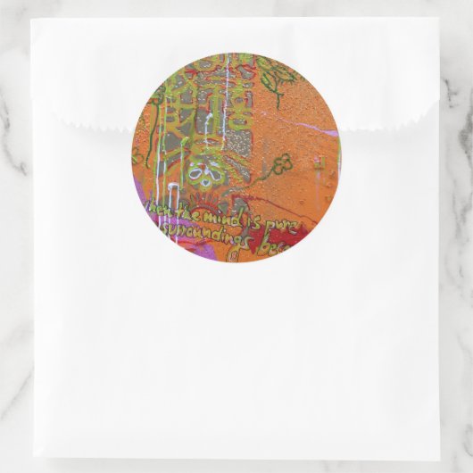 "Pure Mind" Ronde Sticker (Tas)