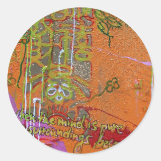 "Pure Mind" Ronde Sticker