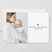 Pure minimalistische foto Baby shower dank u Bedankkaart (Voorkant)