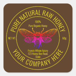 Pure Natural Honey Label Sticker