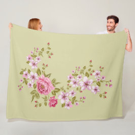 Pure Natuur - Zomer van de Rozen 1 Fleece Deken