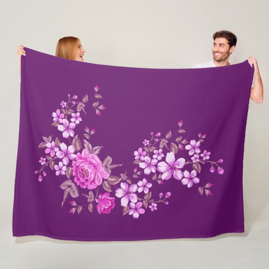 Pure Natuur - Zomer van de Rozen 2 Fleece Deken (In situ)