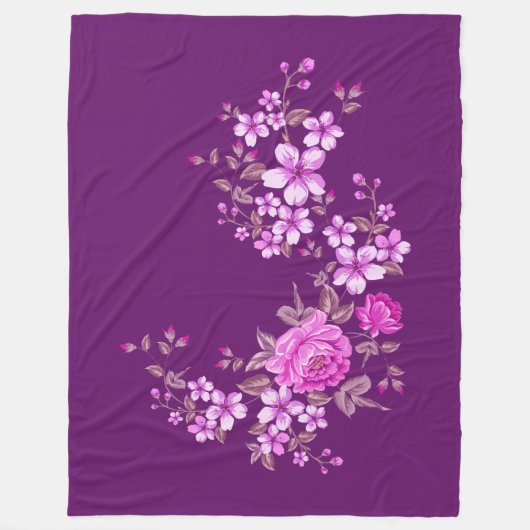Pure Natuur - Zomer van de Rozen 2 Fleece Deken (Voorkant)