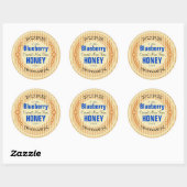 Pure natuurlijke bosbessen Gepersonaliseerd honing Ronde Sticker (Vel)