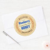 Pure natuurlijke bosbessen Gepersonaliseerd honing Ronde Sticker (Envelop)