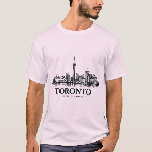 Pure North: Toronto Skyline Apparel T-shirt (Voorkant)