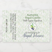 Pure Olijfolie Handgemaakte Zelfgemaakte Zeep Scru Voedselcontainer Etiket (Enkel label)