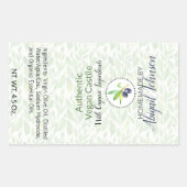 Pure olijfolie zeep | Artisan Handmade Homemade Rechthoekige Sticker (Voorkant)