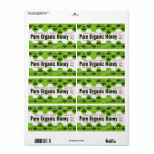 Pure Organic Honey Jar Personalized Etiket (Full Sheet)