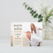 Pure Overlay Save the Date Briefkaart - Cream (Staand voorkant)