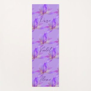 Pure Paarse Vlam Met Lotus Lotus Yogamat