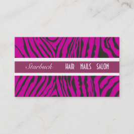 Pure-Paarse Zebras Stripes Makeup Artist Visitekaartje