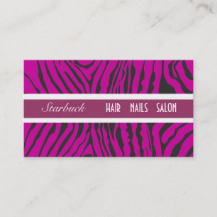 Pure-Paarse Zebras Stripes Makeup Artist Visitekaartje