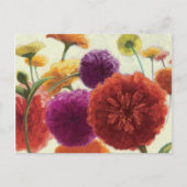 Pure Palette Zinnias Briefkaart (Voorkant)