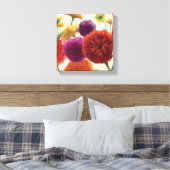 Pure Palette Zinnias Canvas Afdruk (Insitu (Slaapkamer))