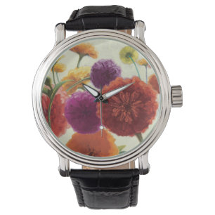 Pure Palette Zinnias Horloge