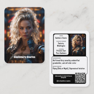 Pure Play Minimalistische Cosplay Coscards   QR Co Visitekaartje