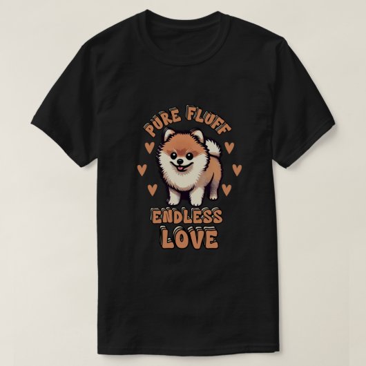 Pure pluis & eindeloze liefde Pommerse unisex T-shirt (Design voorkant)