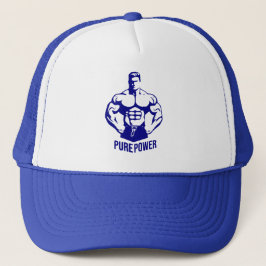 Pure Power Bodybuilding Grafisch - Silhouette Gym Trucker Pet