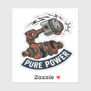 Pure Power Motor Zuiger Biker Motorfiets Sticker